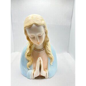 Vintage Napco Japan Virgin Mary/Madonna Praying Porcelain Figurine Planter 5.5"